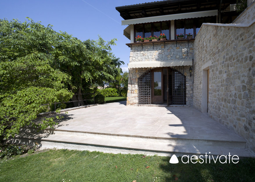 Beige Oliva Terrasse aestivate Terrasse aus Kalkstein aestivate