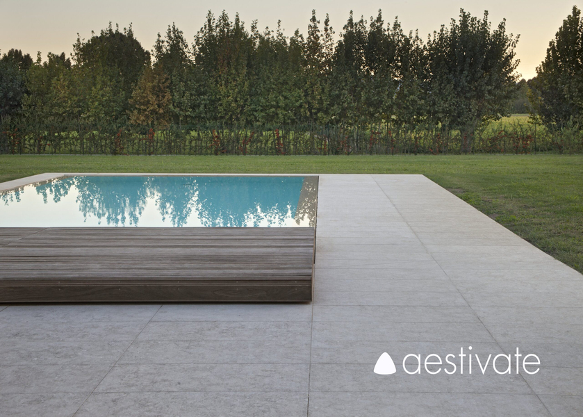 Grey Oliva geflammt als Pool aestivate Poolplatten aestivate