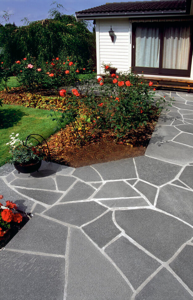 Dunkle Polygonalplatten aestivate